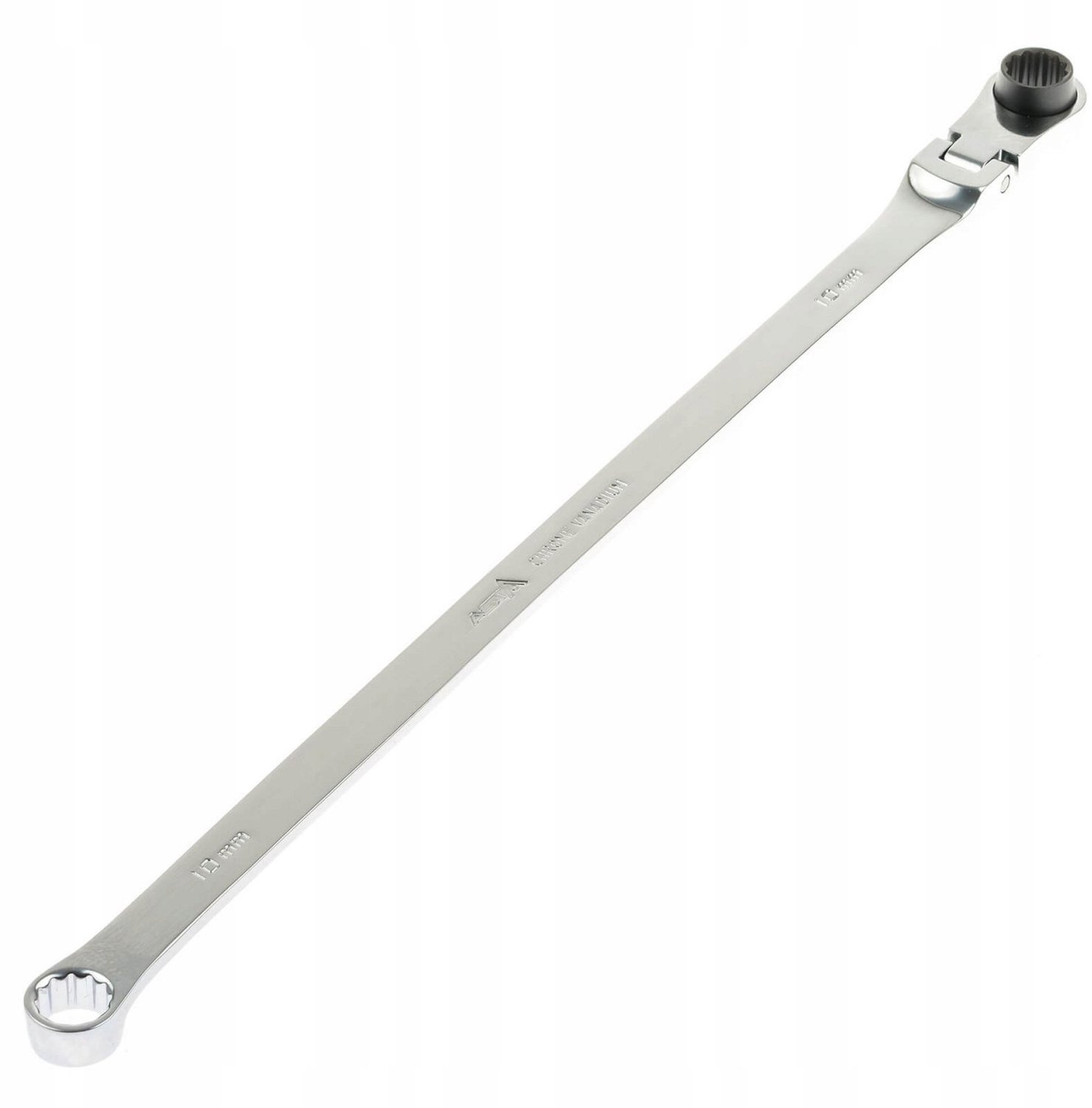 Extra Lange Ringsteeksleutel met Ratel 19mm x 460mm