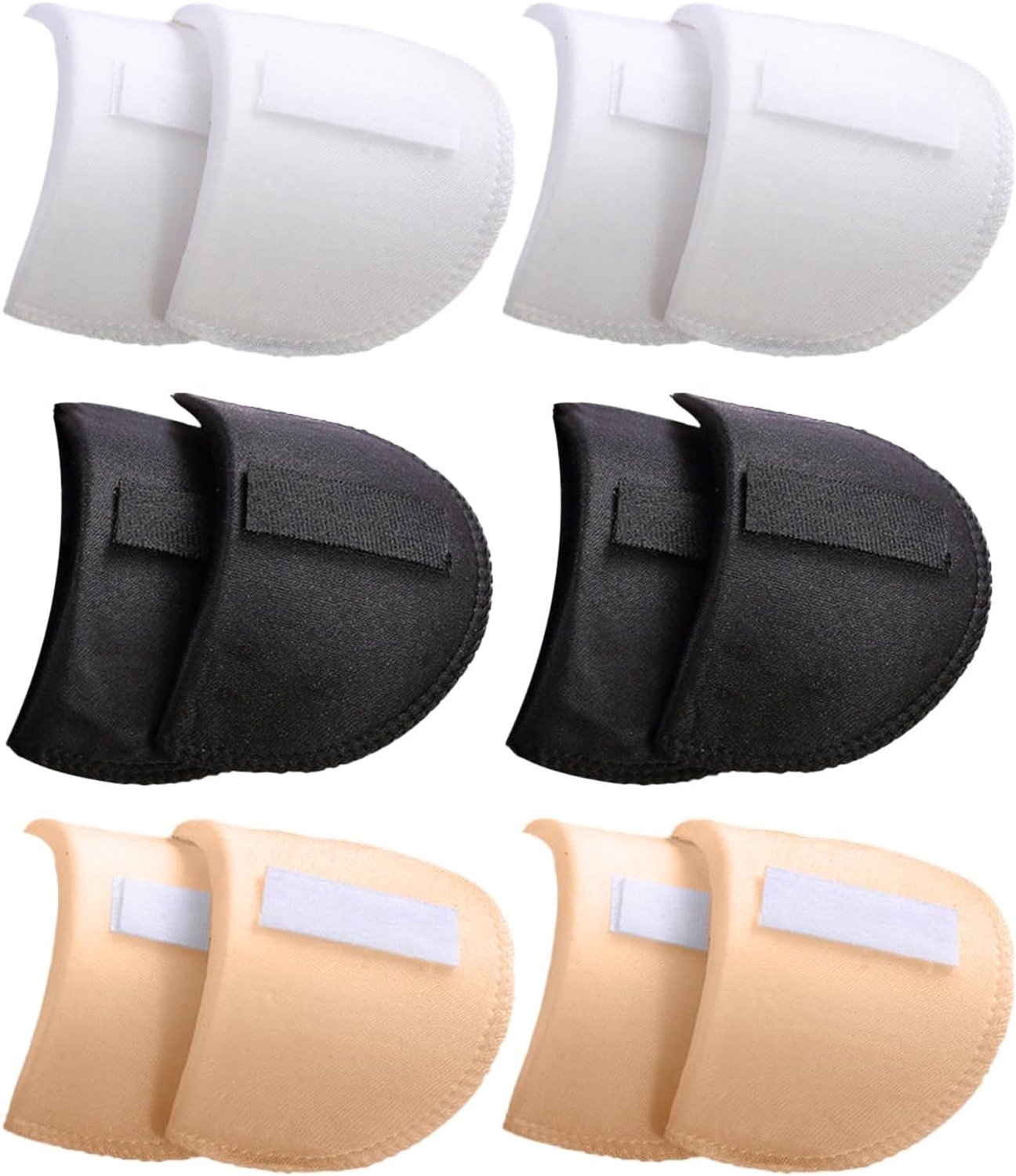 6 Paar Verwijderbare Schoudervullingen, 1, 5 Cm Dik Naadloos Ontwerp, Antislip Ademende Spons, Unisex Kingaccessoires. - ShopVlot