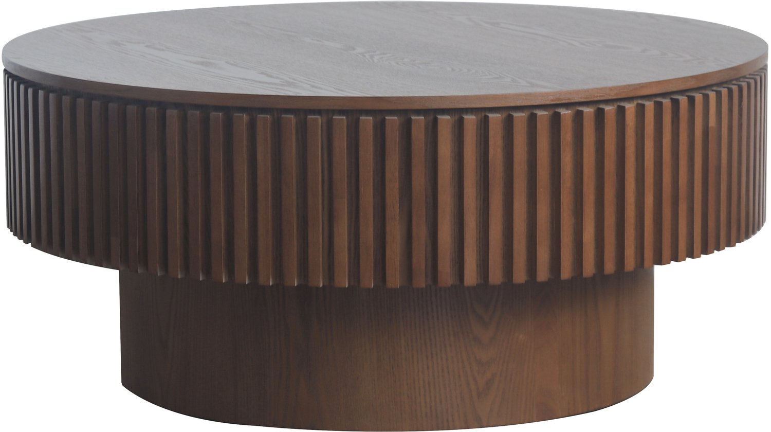SONNENH Salontafel - Houtfineer en verborgen opbergruimte - 75 x 75 x 35 cm - Walnootkleur