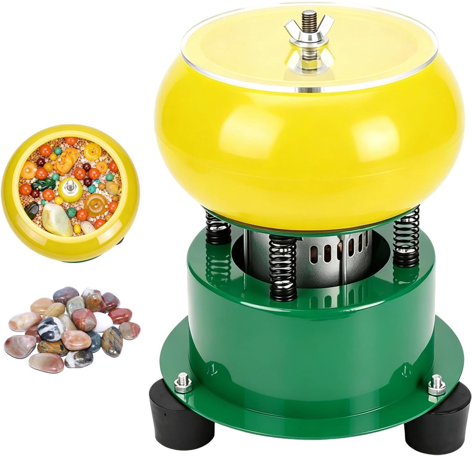Vibratiepolijstmachine voor stenen, 100 W, elektrisch, met extra capaciteit van 5 kg, 220 V, polijsttrommel met 3000 - ShopVlot