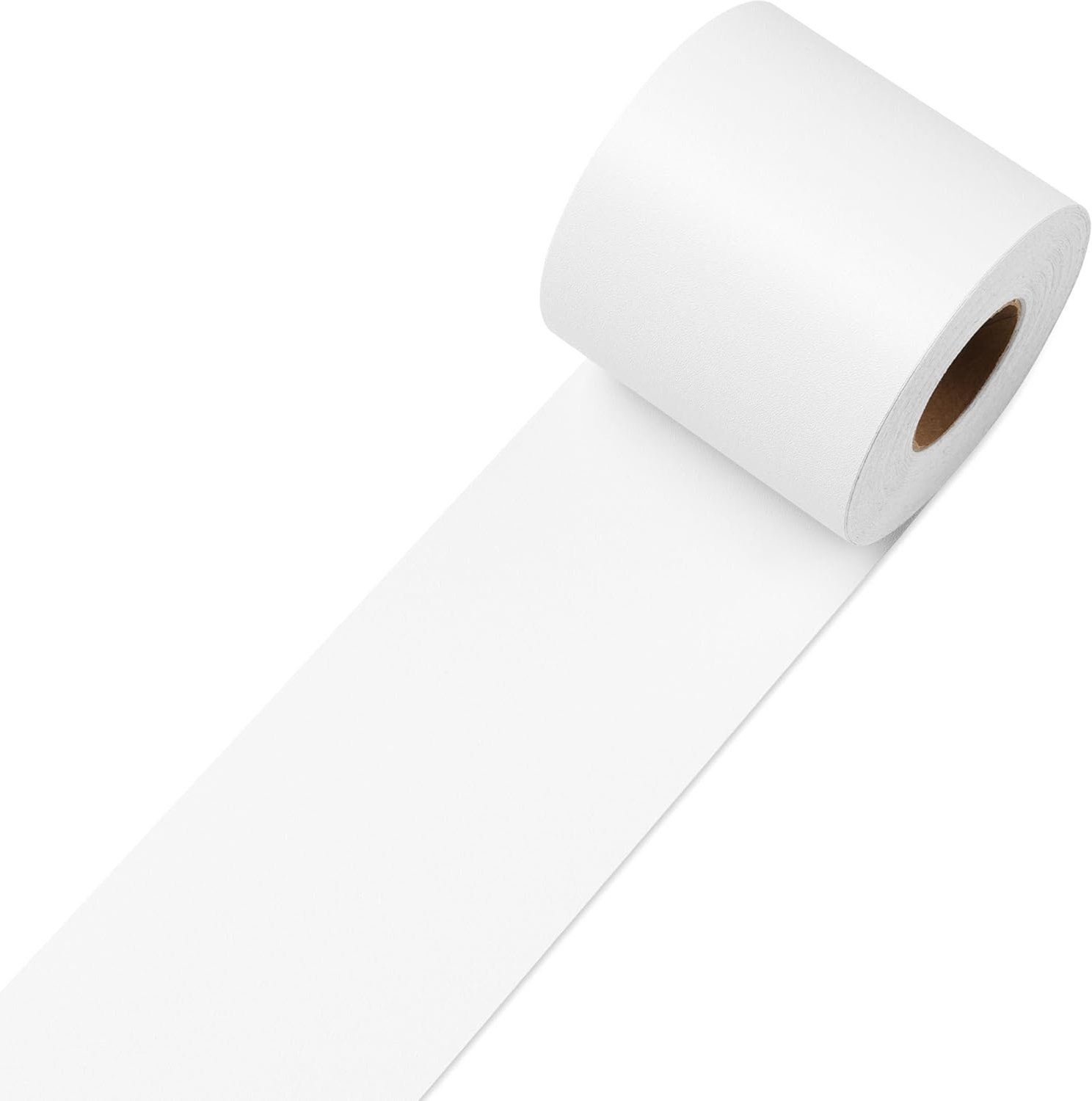 Decotalk White Wallpaper Border Peel and Stick 7.6X1500cm Solid White Wallpaper Borders for Bedroom Kithchen Bathroom - ShopVlot