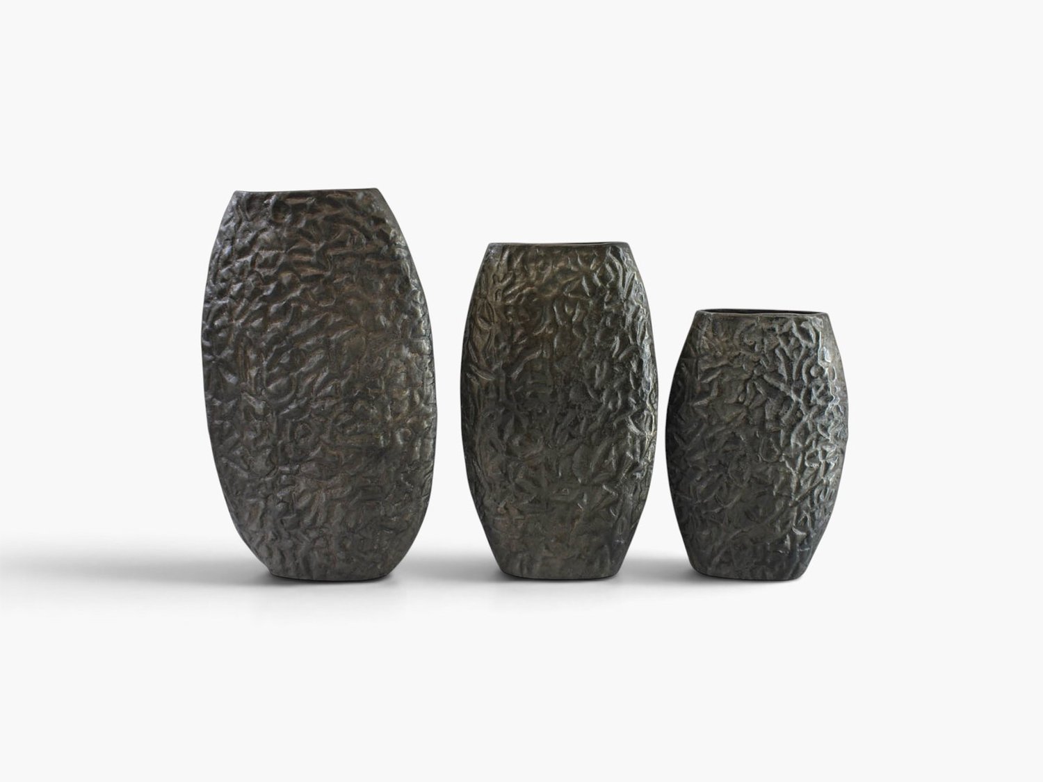 Aluminium long vase Sm.Black L 36x58cm 1 stuk Buitengewoon de Boet