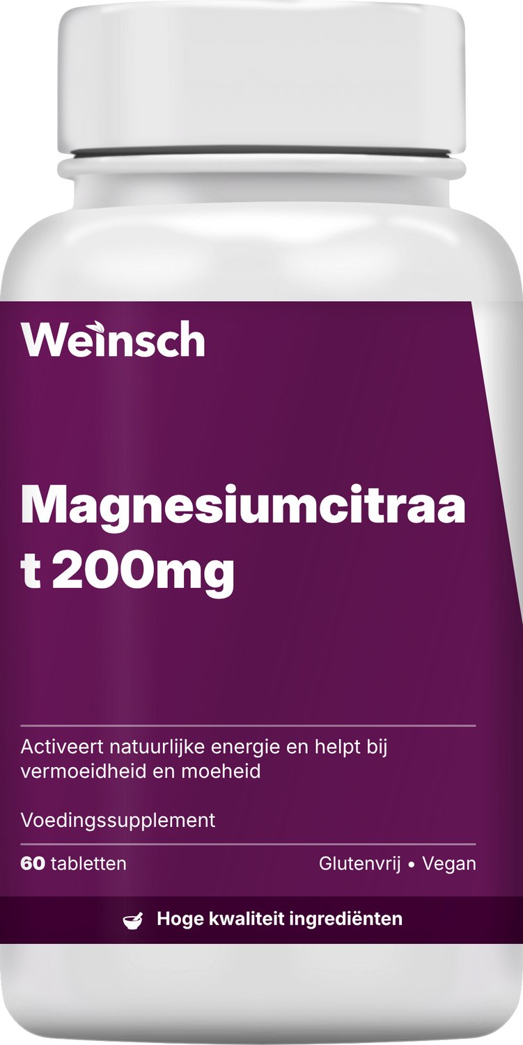 Weinsch Magnesiumcitraat 200mg | 1550mg | 60 tabletten