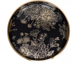 Plateau zwart goud veld bloemen 45 cm Uniplant
