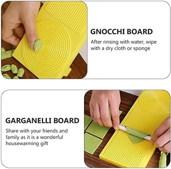 Plastic Gnocchi Board en Pasta Maker voor het Maken van Zelfgemaakte Gnocchi en Macaroni met Rolling Pin en Snijder — afbeelding 4