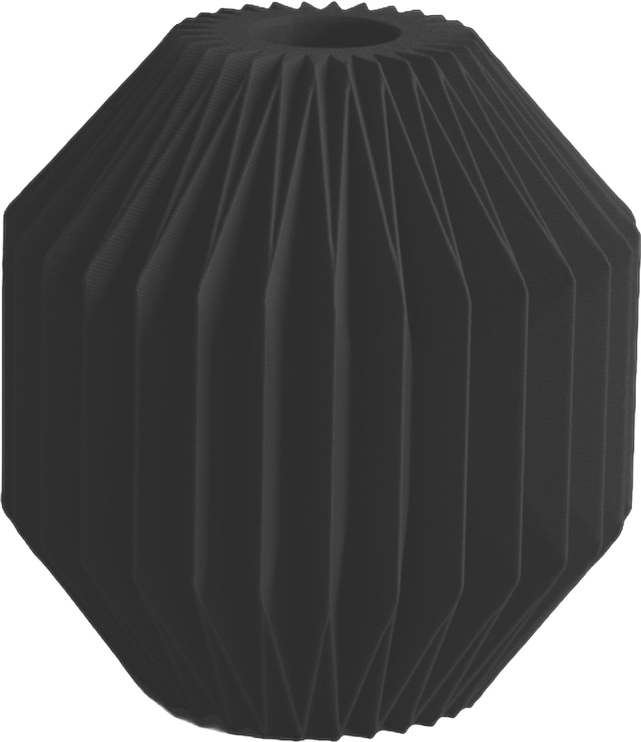 Layvo CALEN Vaas - Zwart - D24 x H25 cm - droogbloemen vaas - moderne vaas - gerecycled plastic