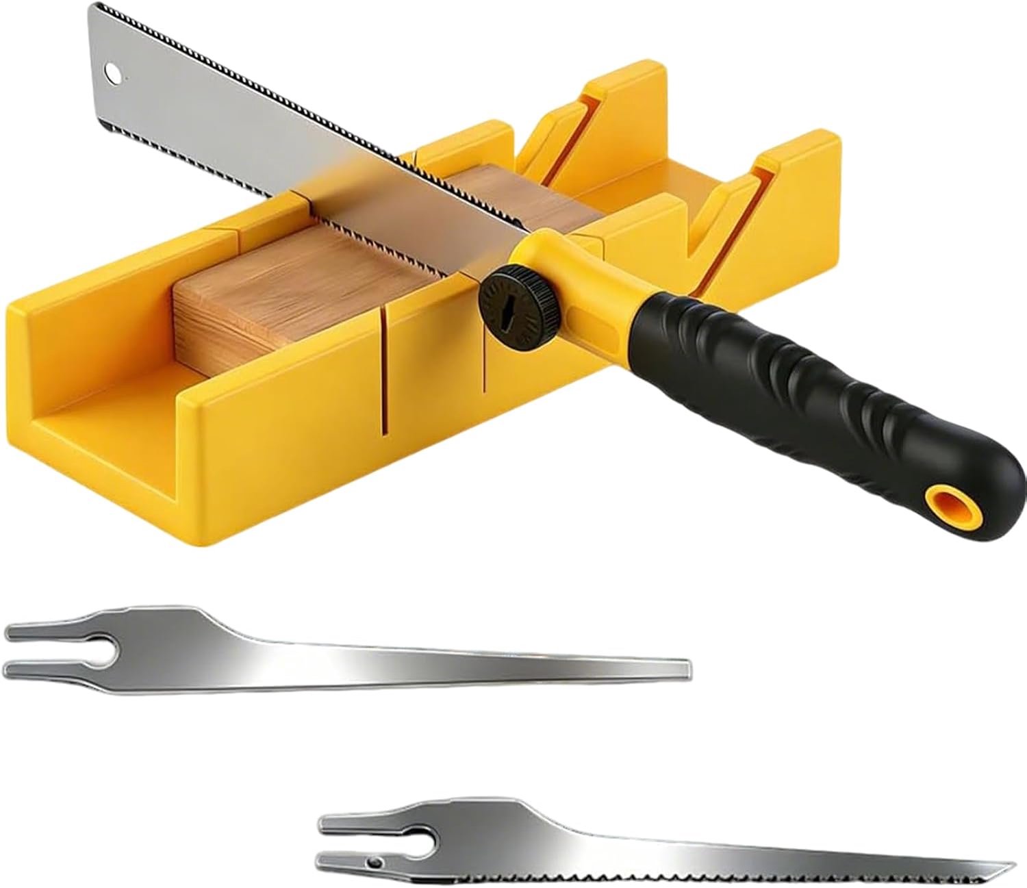 SnelShoppen - 4-delige versteklade met zaagset voor precisie en veelzijdig gebruik in de keuken, tuin en hobbyprojecten - Hoogwaardige materialen - Co