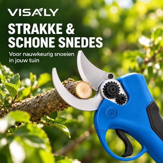 Visaly Elektrische Snoeischaar Mini - 25 mm - USB-C - Incl. oplader en slijpsteen — afbeelding 4