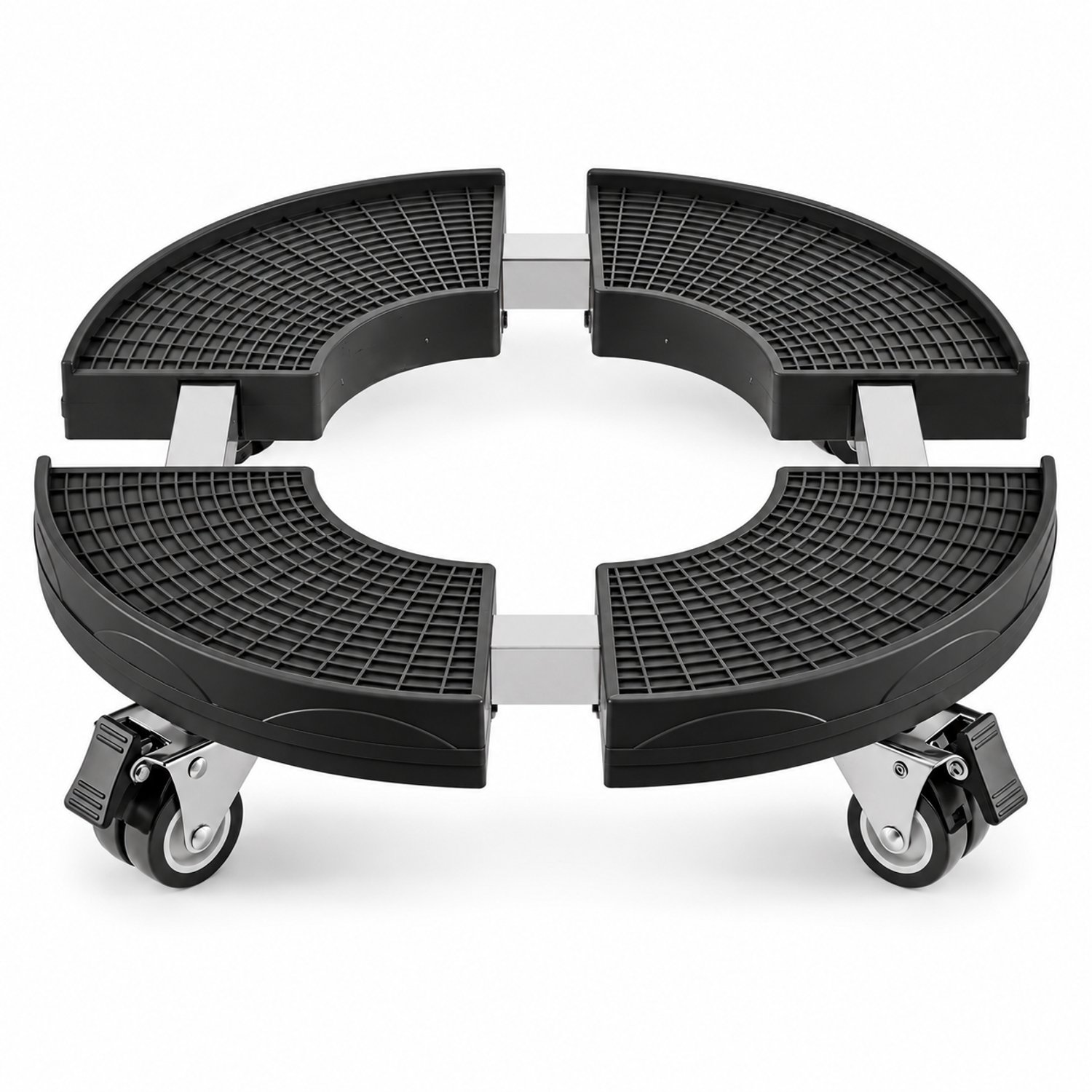 Sello! verstelbare dolly – hondje – transportroller – plantenbak – vuilnisbak – draagkracht 200kg – diameter 38 tot 58 cm - zwart