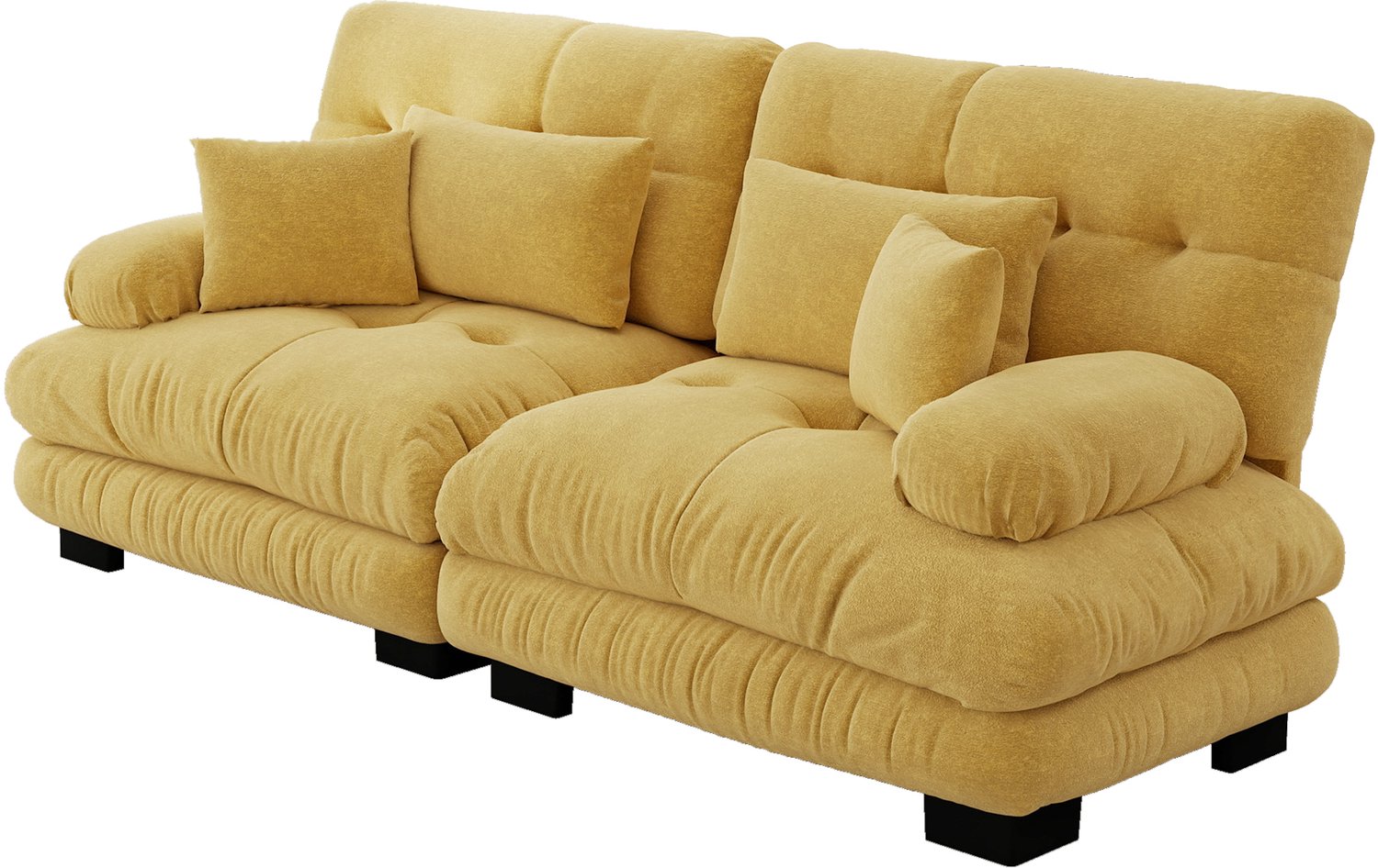 SONNENH Modulaire 2-zitsbank - Chenille - 220 cm - Geel