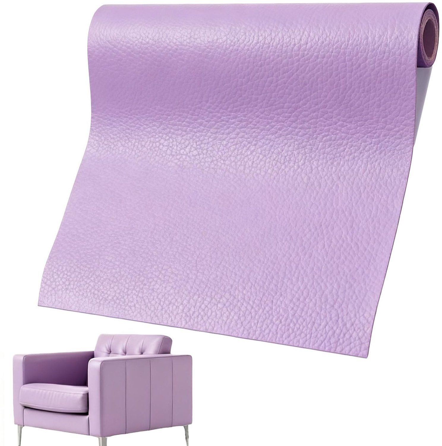 Dailygoods- Reparatiepatches Zelfklevend - PU-leer - 60 x 137 cm - Lichtpaars - Onderhoudsvriendelijk - Waterafstotend - Leerpatch