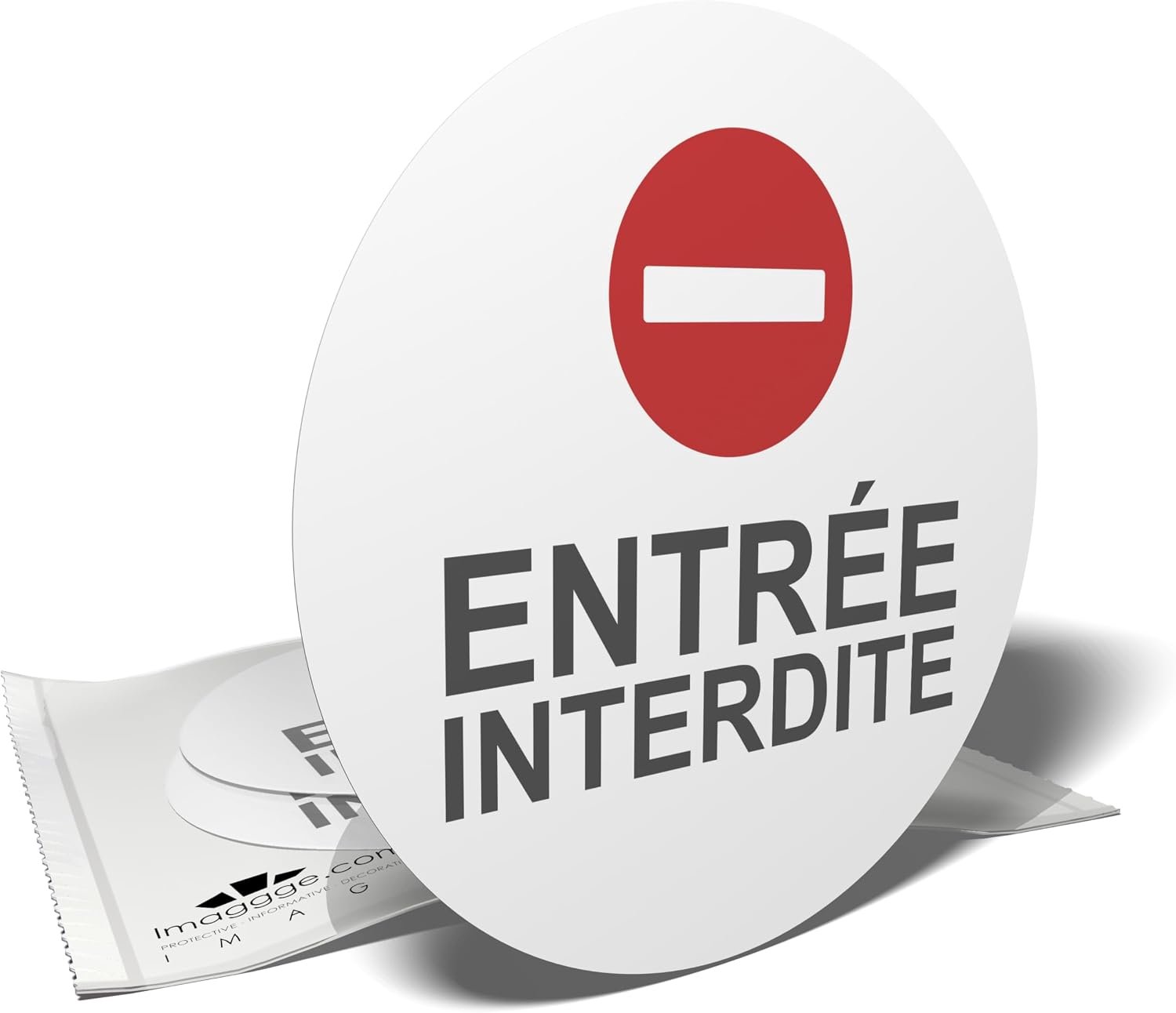 Waarschuwingsstickers – verboden ingang – 3 ronde stickers – 10 cm – voor binnen en buiten - ShopVlot