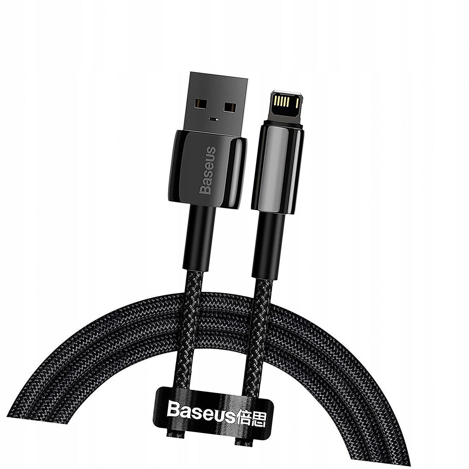 Baseus Tungsten USB Lightning Kabel 2.4A 1m Zwart