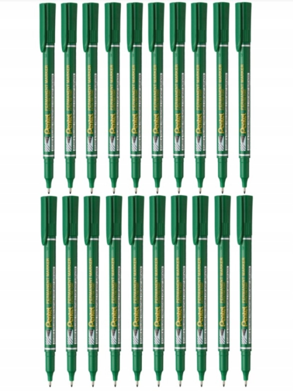 Pentel NF450 Permanente Markers Groen - Set van 20