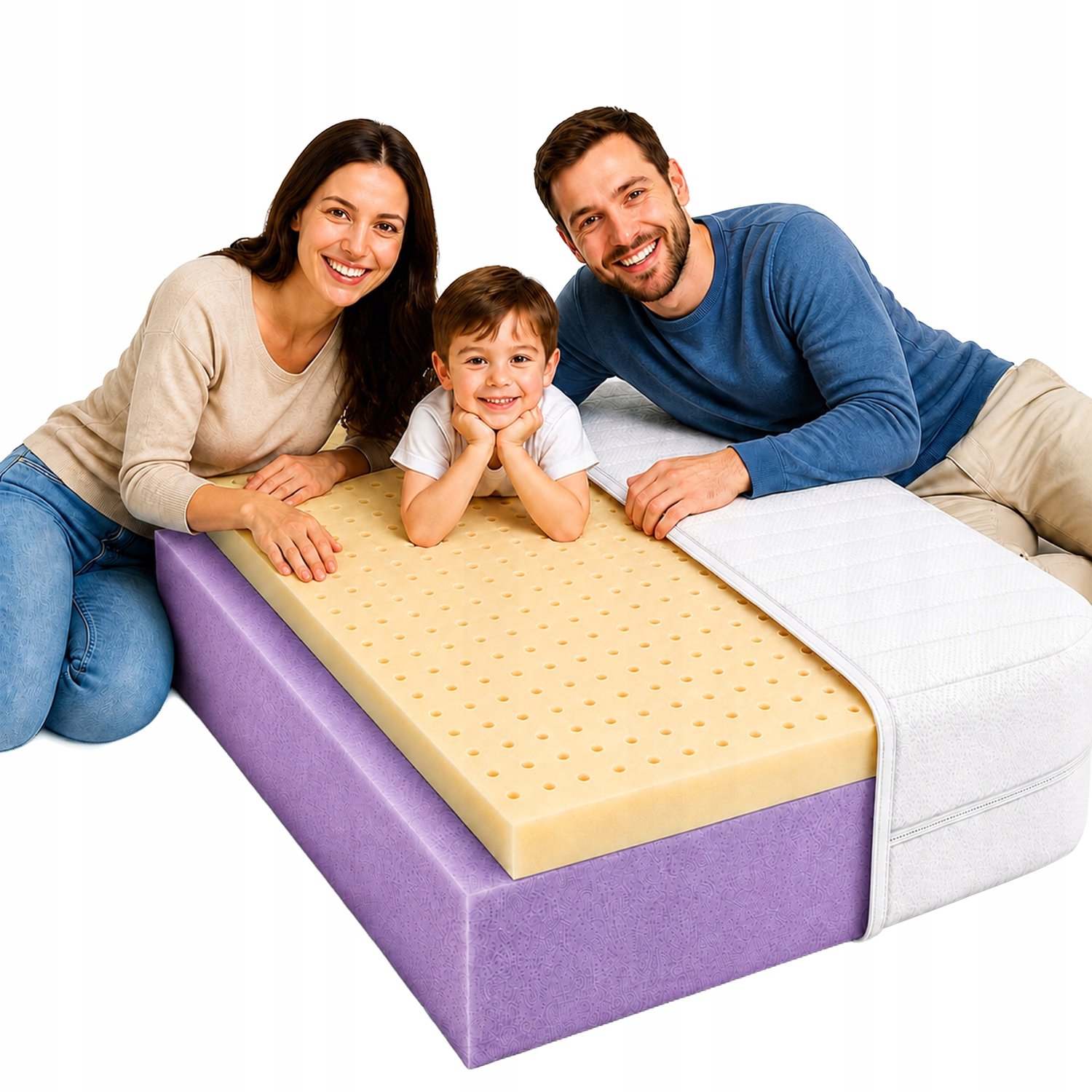 MATERACE Z GÓR Latex Matras 90x160 cm - Dubbelzijdig H3/H4 - Kind & Comfort