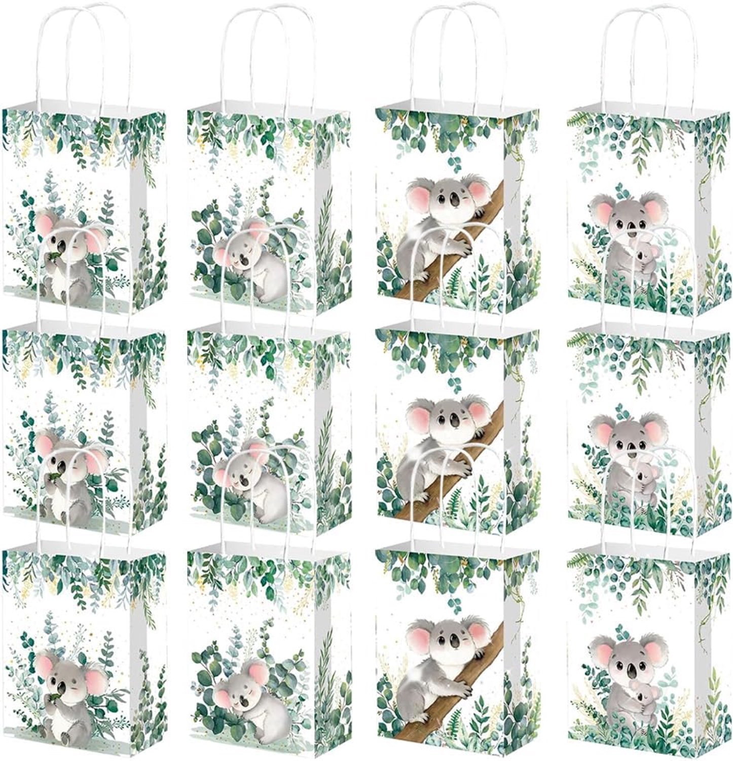 Geschenkzakjes 21 x 15 x 8 cm - papier - koala - feestdecoratie - Homevero