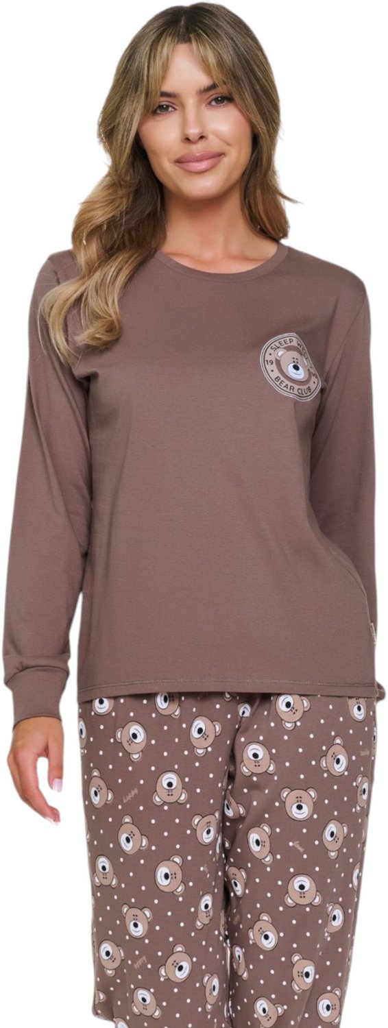 Doctor Nap Katoenen Pyjama Dames Bear Club PM.7507 42 / Bruin