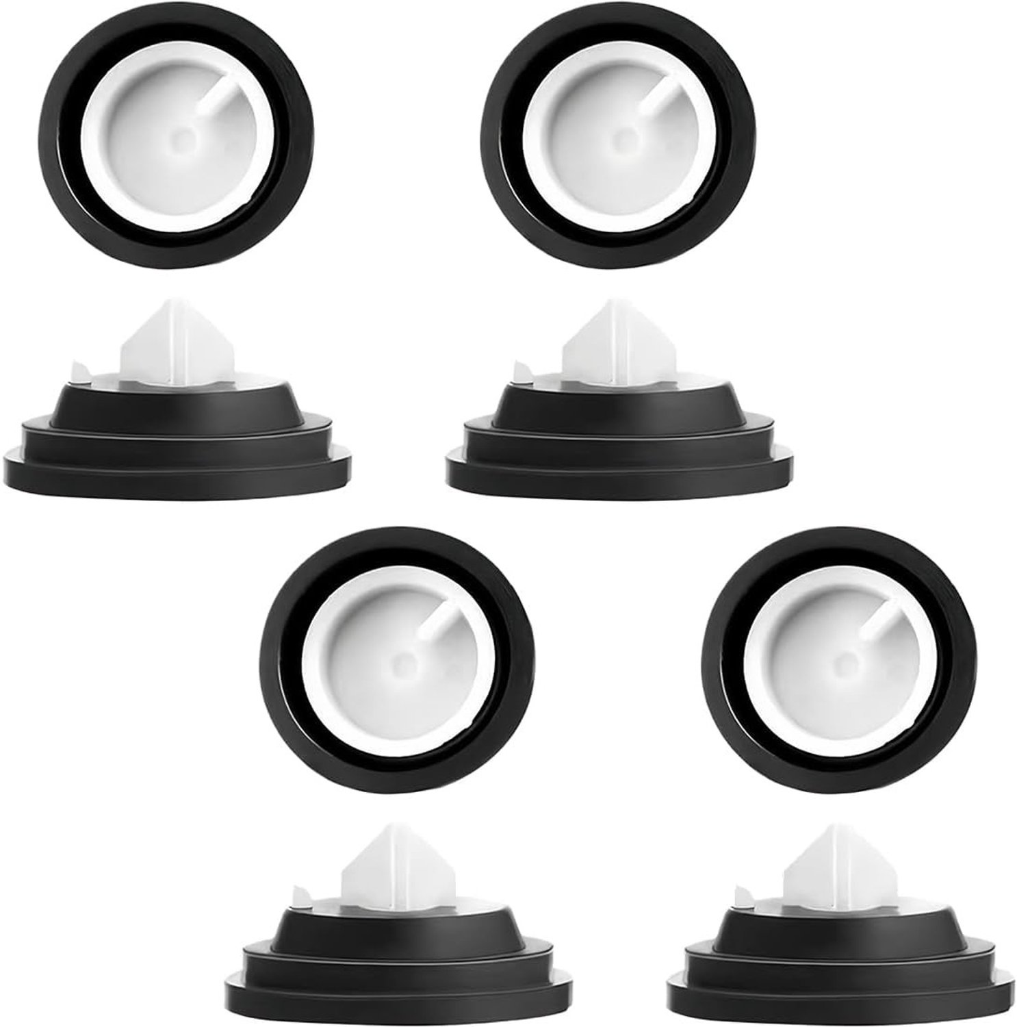 Set van 4 rubberen en plastic afdichtingen voor vlotterkleppen, toiletafvoerafdichtingen en eenvoudige reparatie van toiletten