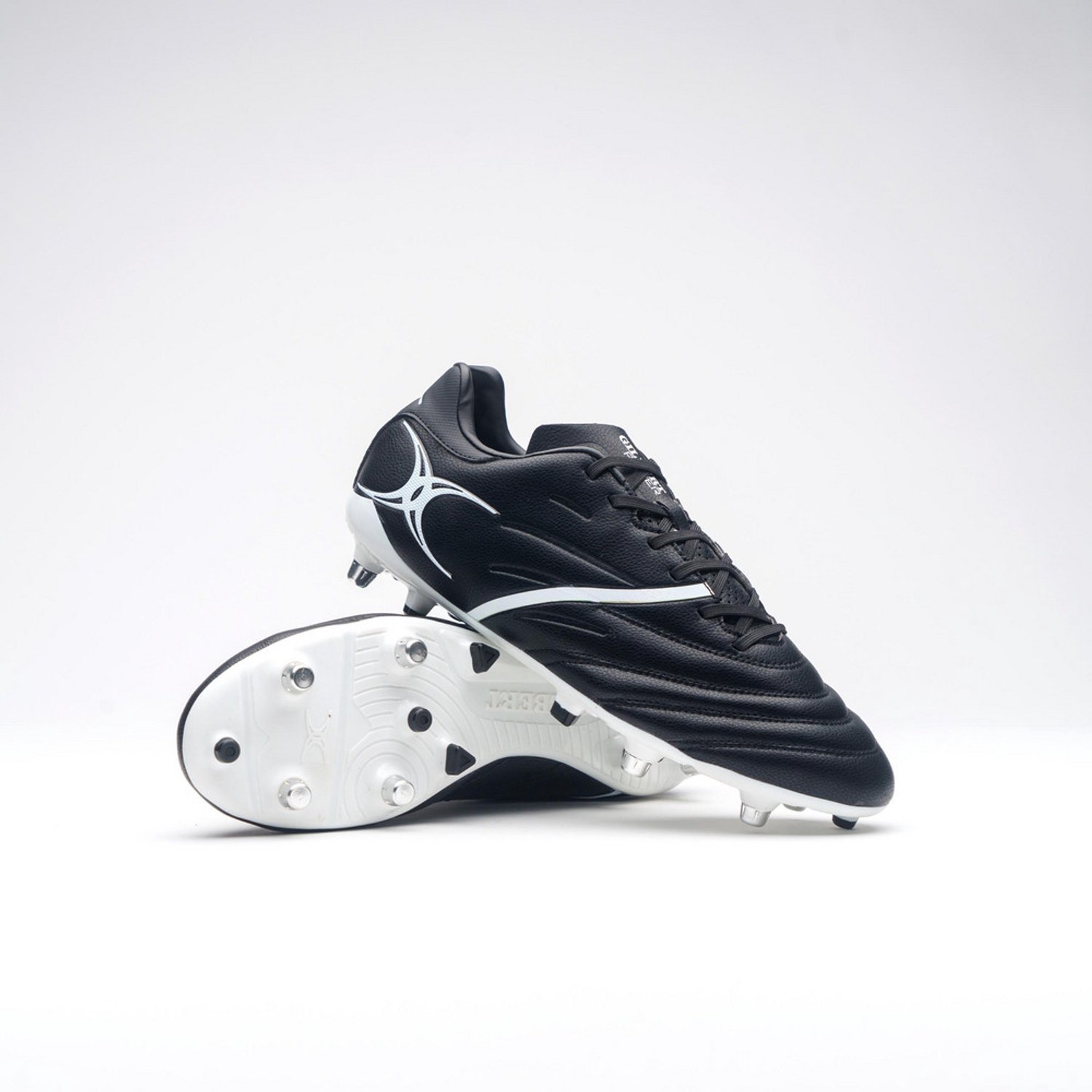 Gilbert rugby schoenen Sidestep X20 Power 6S maat 10 zwart wit.