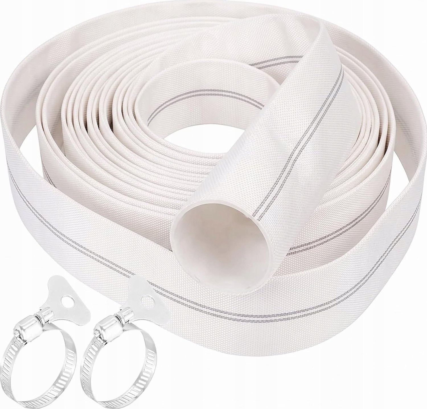 Vlakke Slang 10M 32MM Geweven Tuin Bouw Industrie Slang met Klemmen