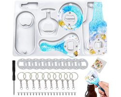 GIAK Bottle Opener, Silicone Mould, Epoxy Resin Molds with 10 Pieces Accessories, Mould, Silicone Mould for DIY - ShopVlot