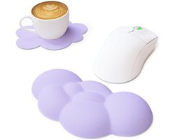 ZIYOU LANG Keyboard Wrist Rest Memory Foam Set, Mouse Wrist Pillow with Coaster Support Non-Slip Bottom Durable Comfortable Pain Relief for Computer/L