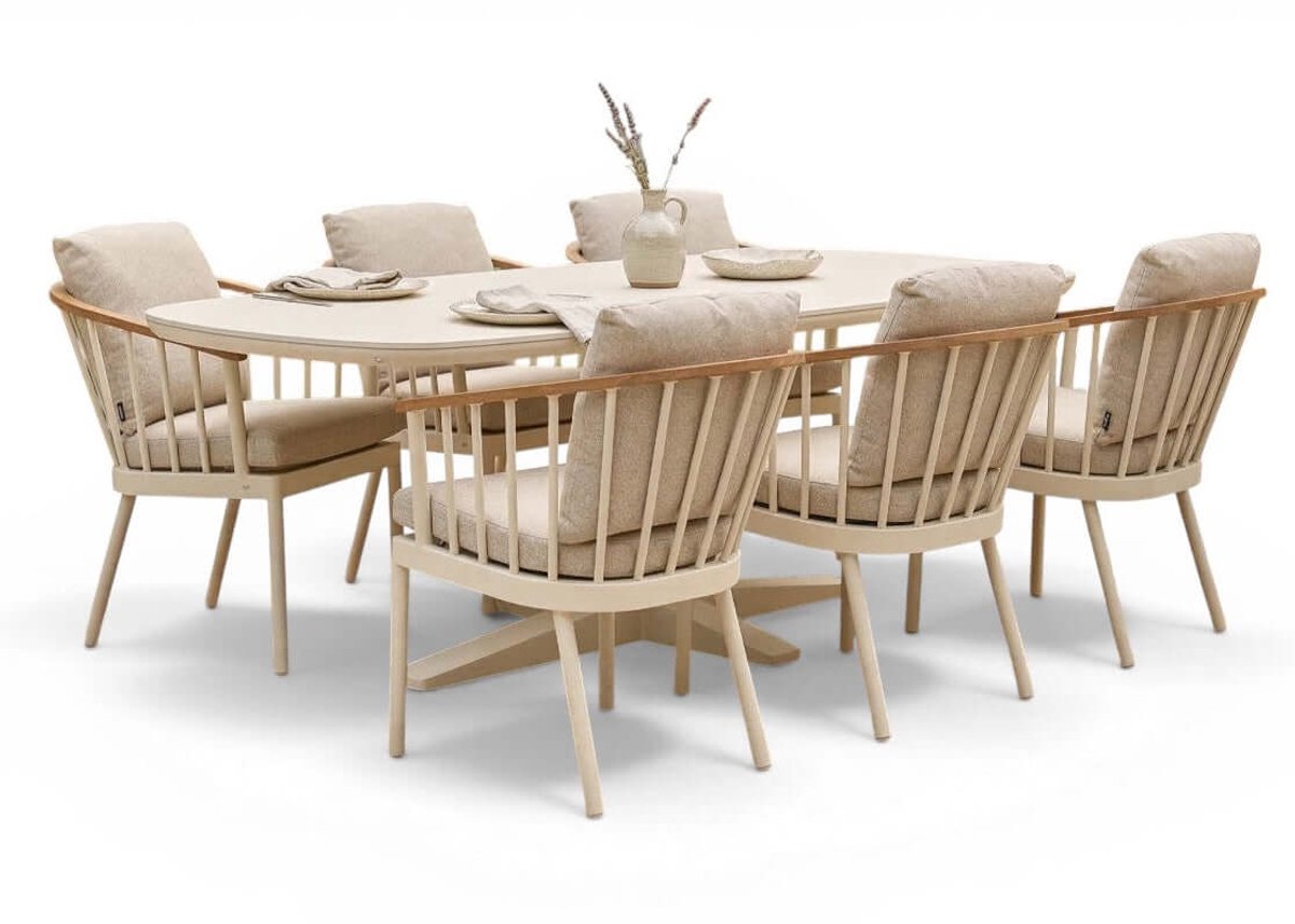 Apple Bee Condor/Zanzibar Dining Tuinset 220 cm - 7 Delig
