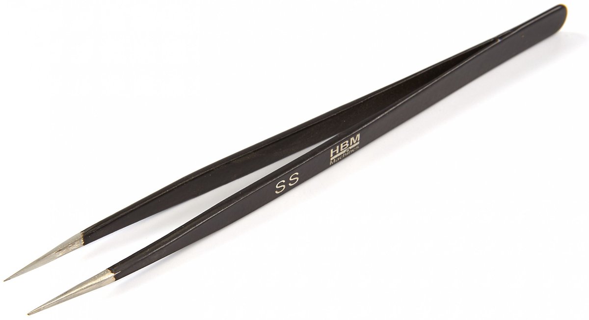 HBM Professionele Anti-Magnetische RVS Pincet met Puntbek LANG ST-29