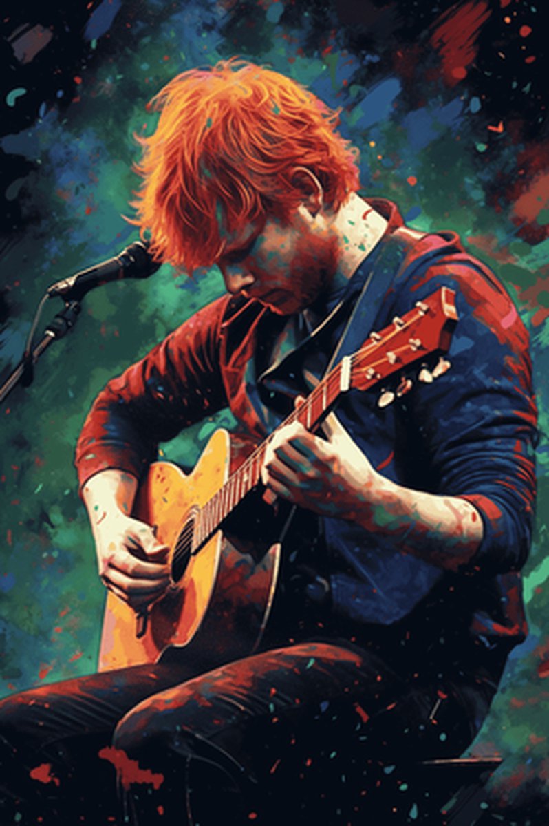Ed Sheeran Poster - Zanger - Abstract - Shape of you - posters - formaat 70x100cm - L472