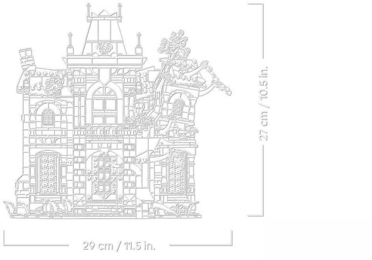 LEGO Icons Burgemeestershuis - Griezelig Landhuis Bouwpakket voor Volwassenen 11383 — cadeau in Spellen & Speelgoed - foto 6