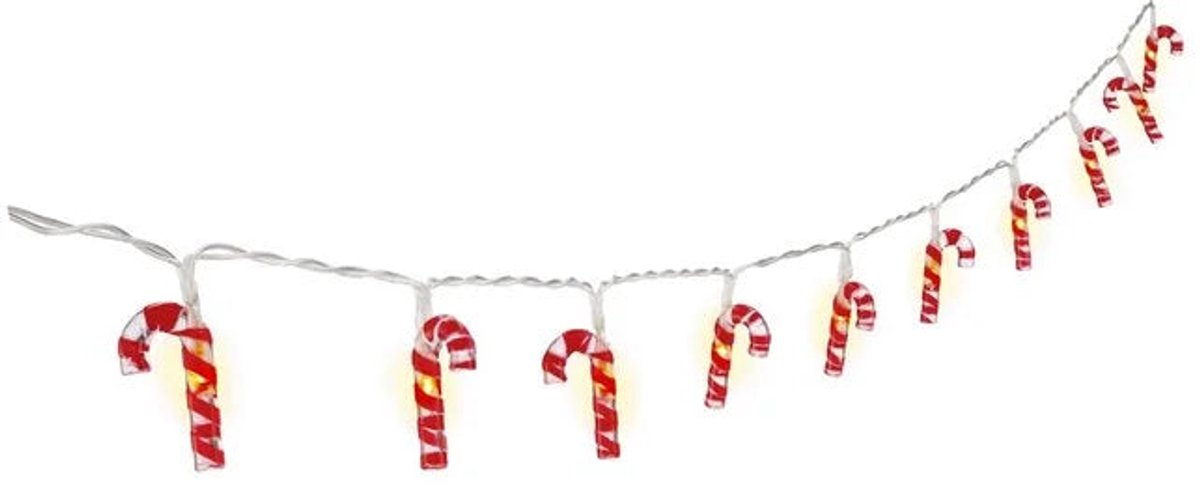 Lichtsnoer verlichting “Candy Canes” met 10 LED’s