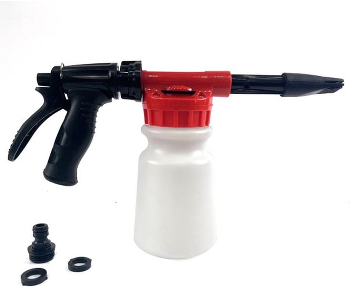 Waterpistool Schuimspuit voor huishoudelijk gebruik Autowasstraat Schuimpot Autoschuimpistool (Rood)