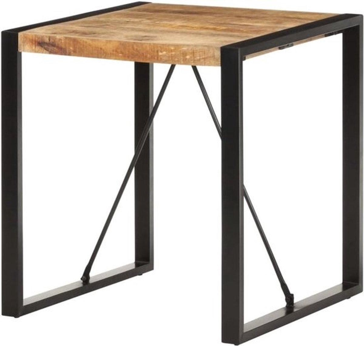 Eettafel Massief Mangohout - Bistrotafel Keuken - Samen Eten - Elk Meubel Uniek - 70x70x75 cm - Natuurlijk Hout