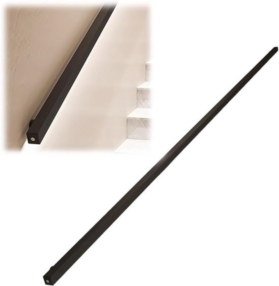 LED Trap Verlichting - Trapleuning Licht - Veilige Trappen - Automatische Activering - 3ft 90cm - Zwart