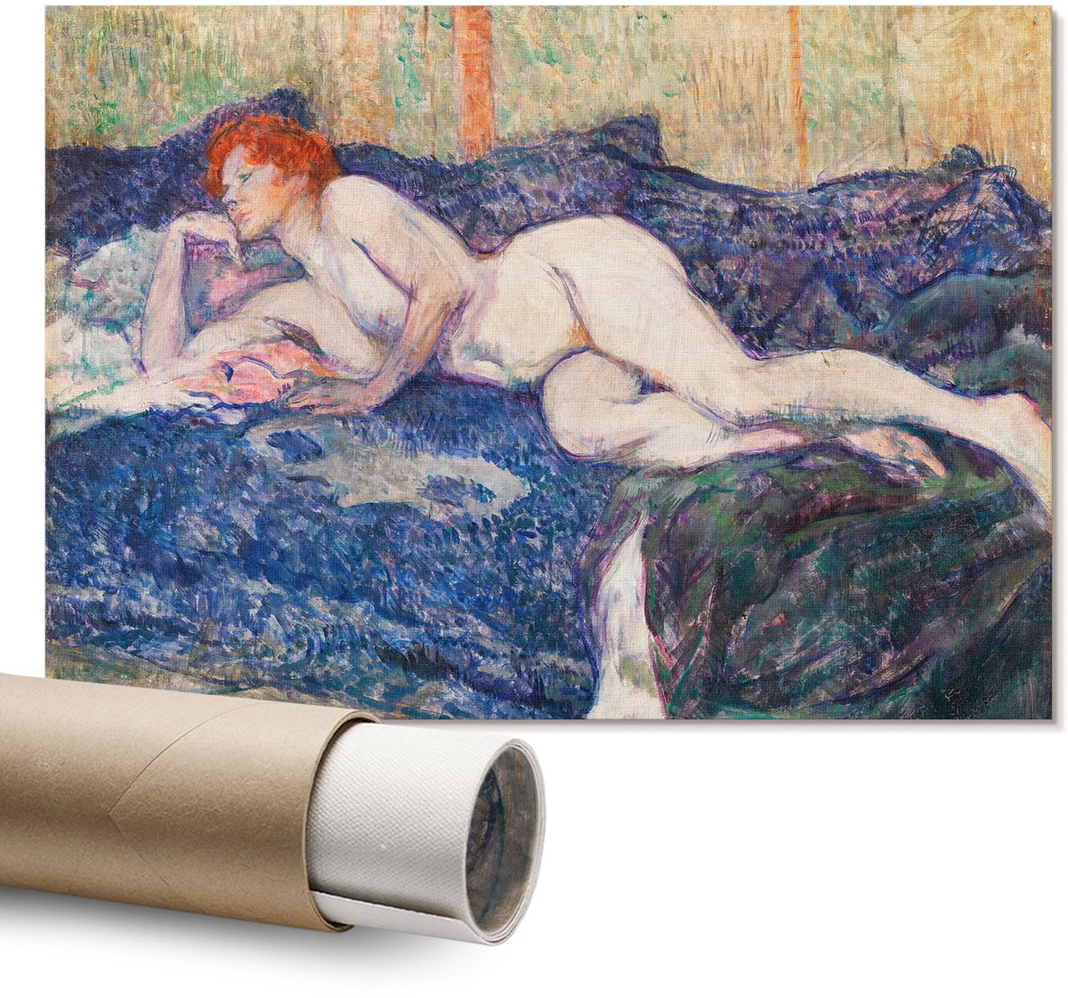 Coloray Polycanvas Wandposter - Stedelijke Elegantie, Fotografie - A1 - Blauw Illustratie - Rechthoek - Canvasposter - Woonkamer - Modern