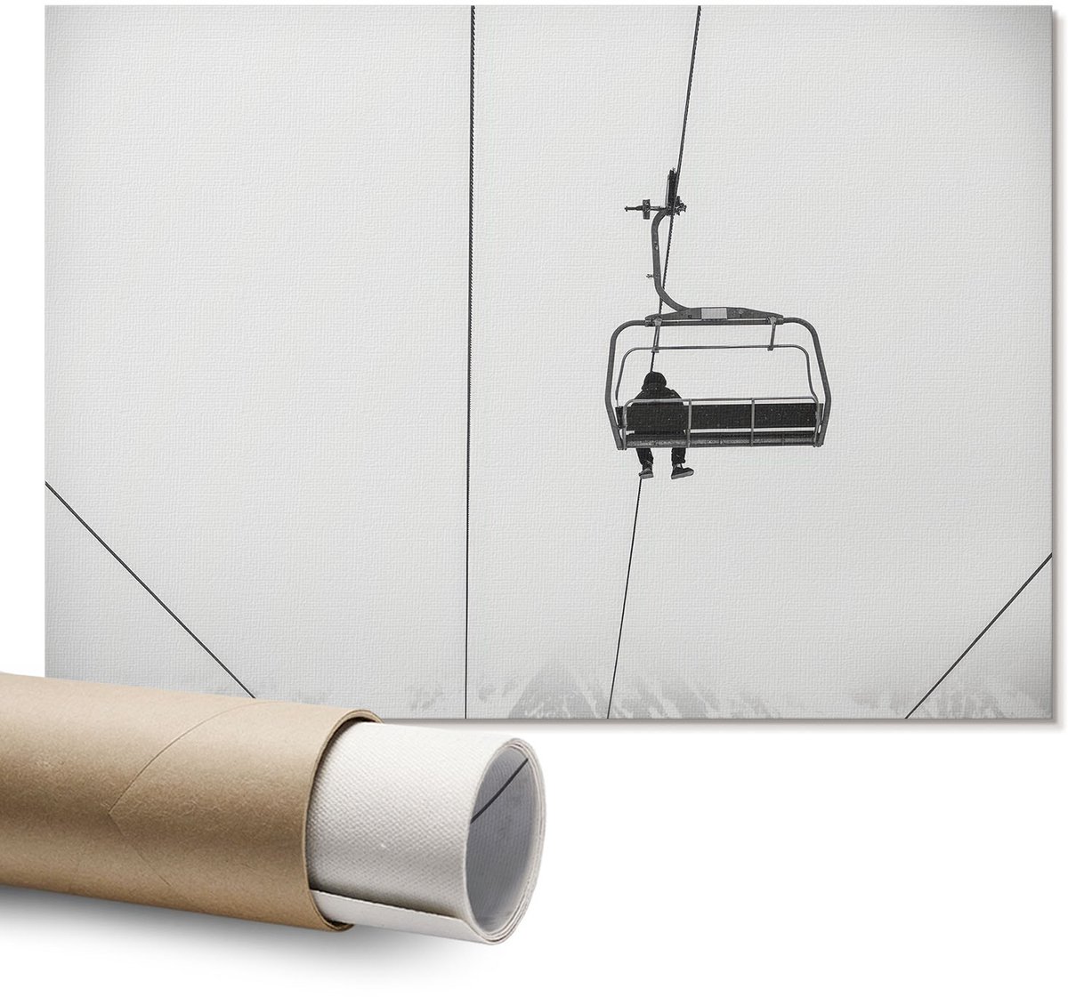 Coloray Polycanvas Wandposter - Stedelijke Architectuur, Fotografie - A1 - Bruin Design - Rechthoek - Canvasposter - Woonkamer - Industrieel