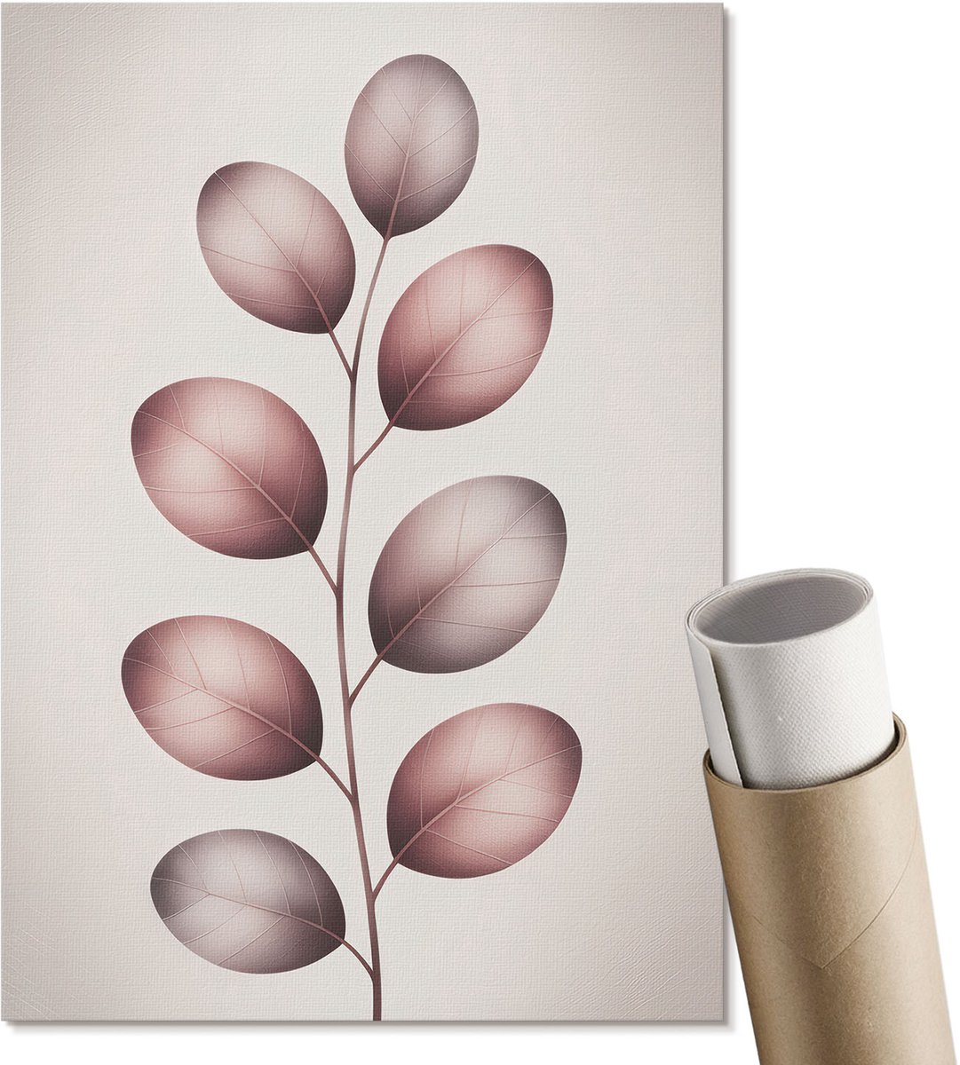 Coloray Polycanvas Wandposter - Interieur Van Het Graf, Zwart - A3 - Grijs Design - Rechthoek - Canvasposter - Woonkamer - Klassiek