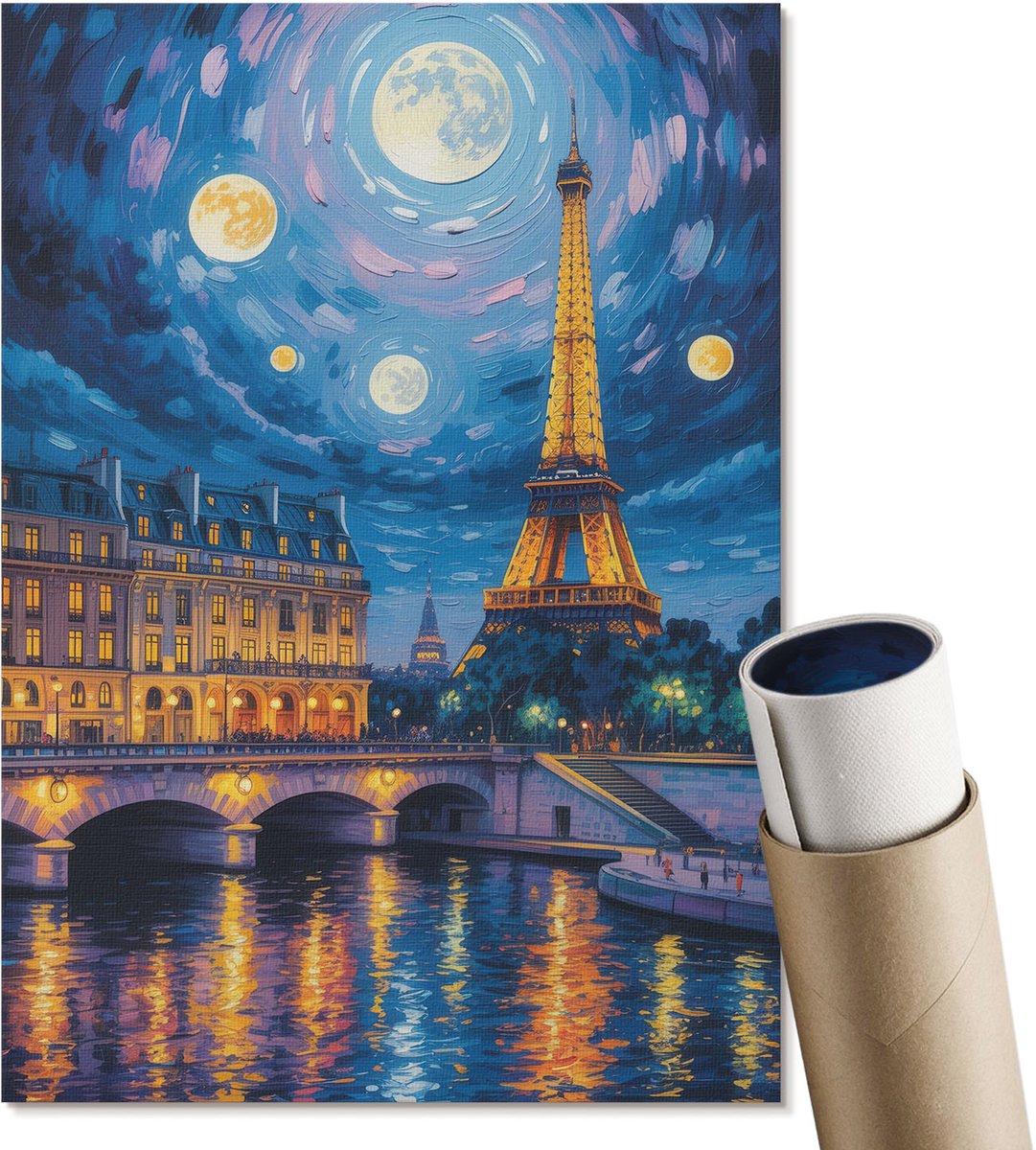Coloray Polycanvas Wandposter - Snelle Metro, Fotografie - A3 - Geel Wanddecoratie - Rechthoek - Wandkunstwerk - Woonkamer, Slaapkamer, Kantoor - Modern