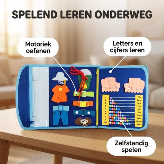 Schepers® Busy Board – Montessori Activiteitenboek – Nederlands – Educatief & Motoriek Speelgoed – Rugzak – 8 Pagina’s – 3 t/m 6 Jaar – Roze van Schepers — afbeelding 4