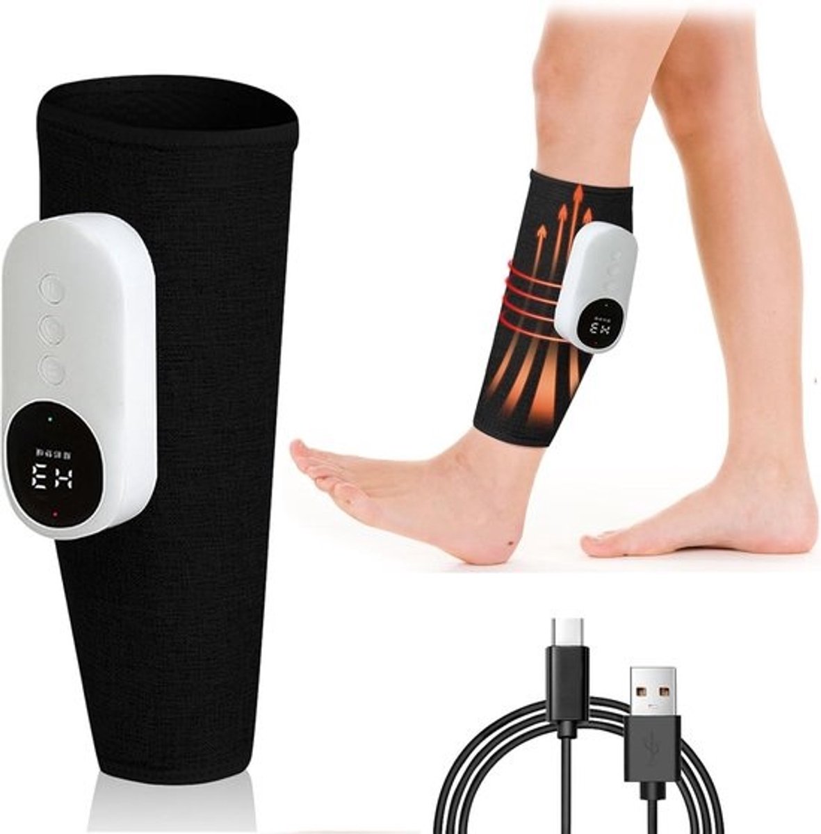 Kuitmassageapparaat - Beenmassager - Spierontspanning - Warmtetherapie - 17 x 7 x 32 cm