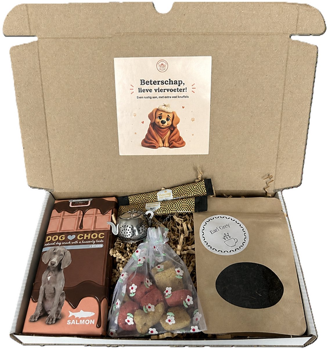 Beterschap hond brievenbus cadeau zalm