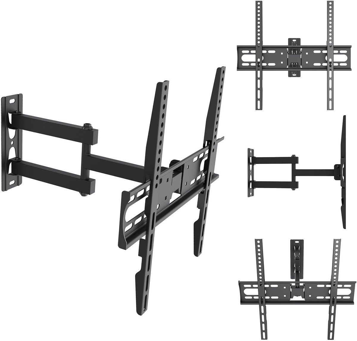 Maclean MC-191 - TV-houder - TV-beugel voor 32-55'' 30 kg - VESA 400x400 - kantelbaar +2°~-10° en draaibaar +90°~-90°