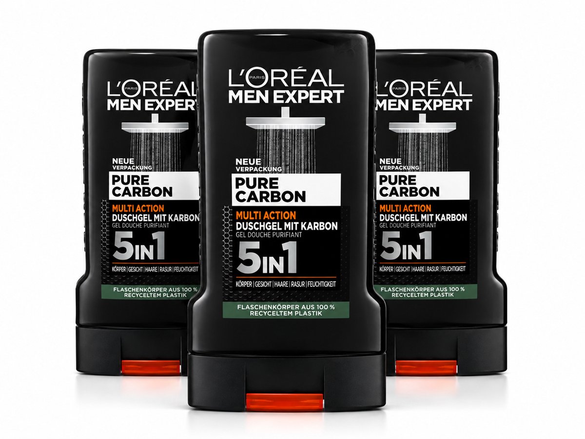 L'Oreal Men Expert - Showergel - Carbon Clean - 3X250ML