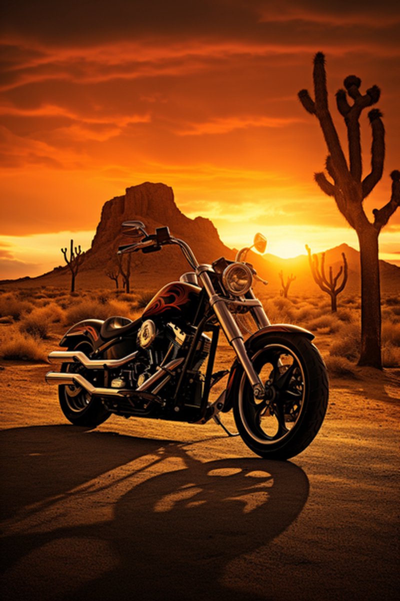 Motor Americana - Motor - Route 66 - Woondecoratie - posters - formaat 70x100cm - L577RTB