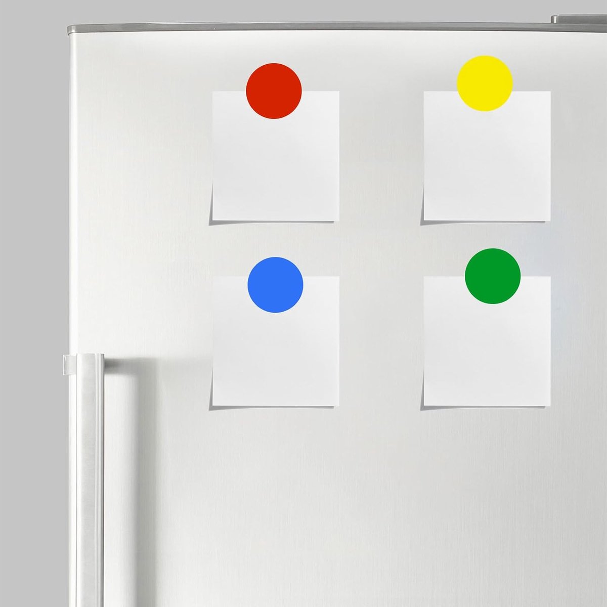 Gekleurde stippenlabels, ronde sluitstickers voor rolplaten, blanco handgemaakte classificatielabels, rond - 4 stuks