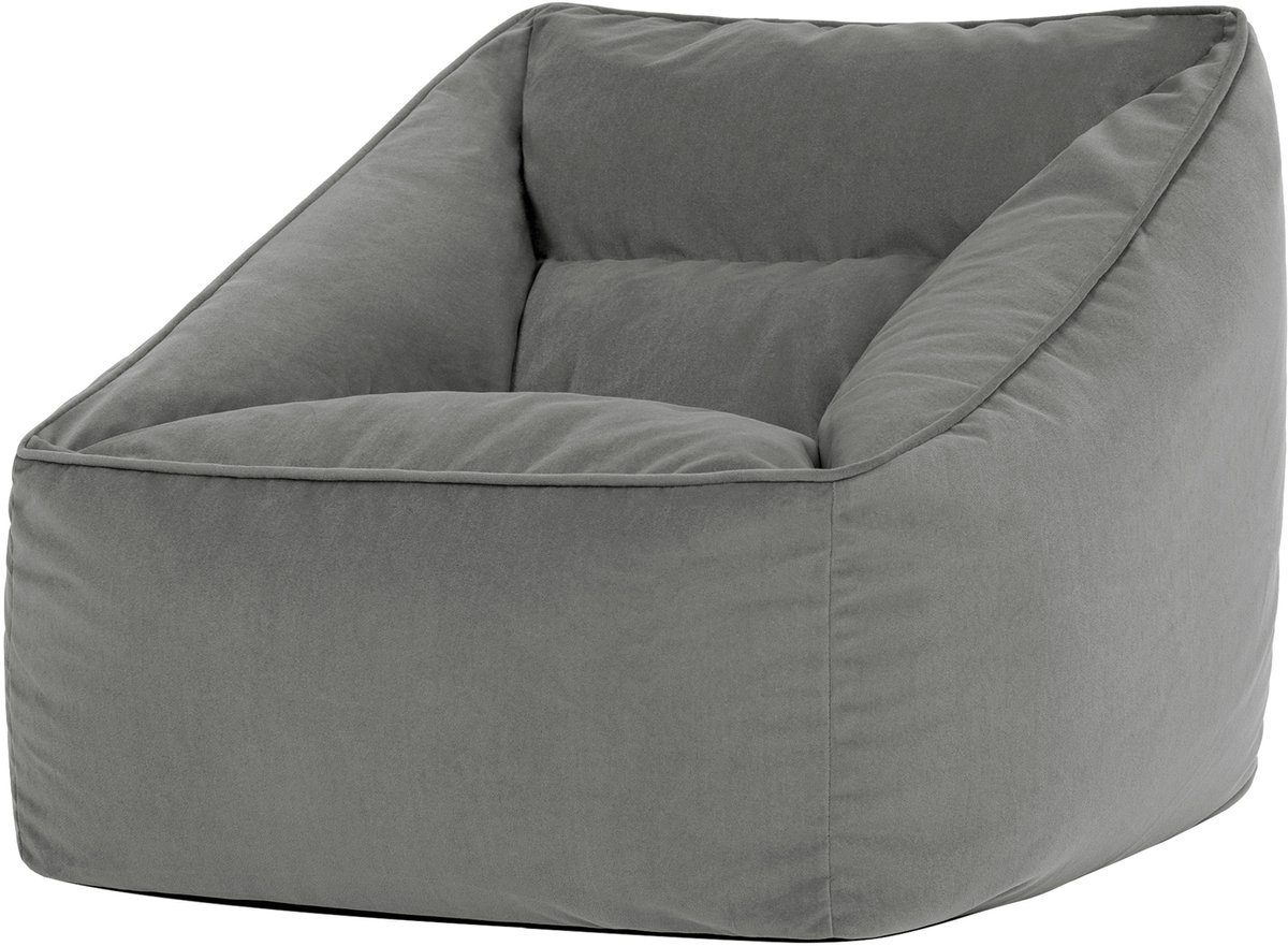 Icon Natalia XL Zitzak Fauteuil - Fluweel - Houtskool