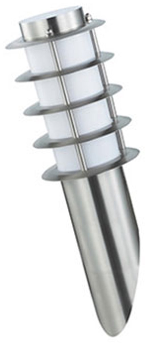LED Tuinverlichting - Buitenlamp - Nalid 1 - Wand - RVS - E27 - Rond