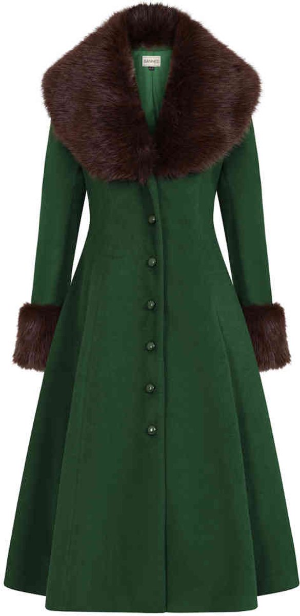 Banned - Martha Fur Winterjas - M - Groen