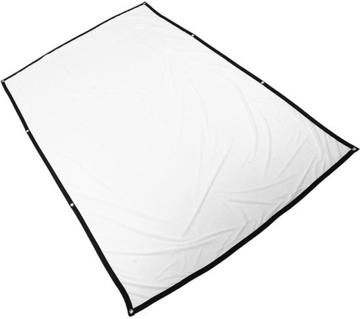 Vouwbaar Projectiescherm - Draagbaar Scherm - Thuisbioscoop Creëren - Dubbelzijdig Projectieoppervlak - 221 x 125 cm - Wit