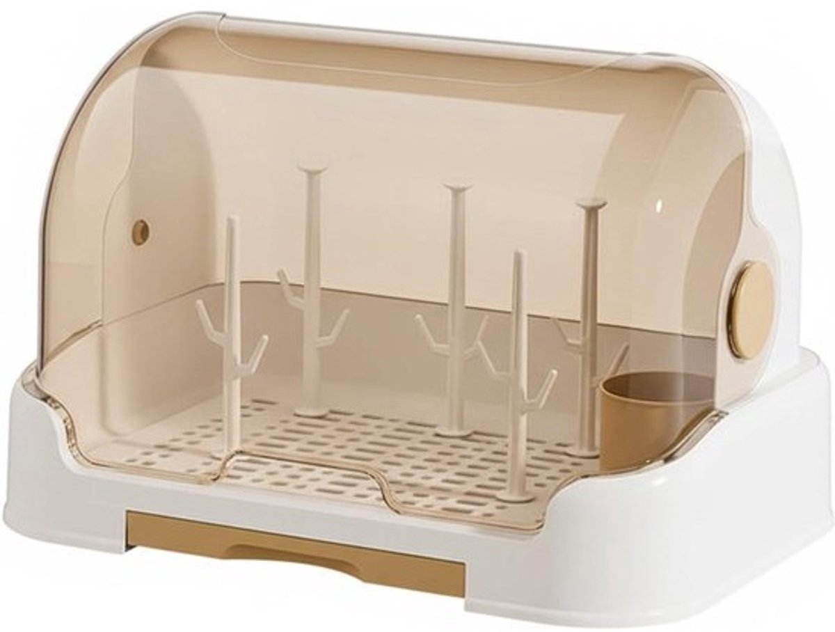 Babyfles Organizer - Flessenrek - Babyvoeding Opslag - Grote Capaciteit - 40x30x26 cm - Bruin